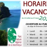 HORAIRES VACANCES 2021 au PNRM