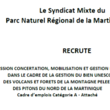 Le Syndicat Mixte du Parc Naturel Régional de la Martinique recrute
